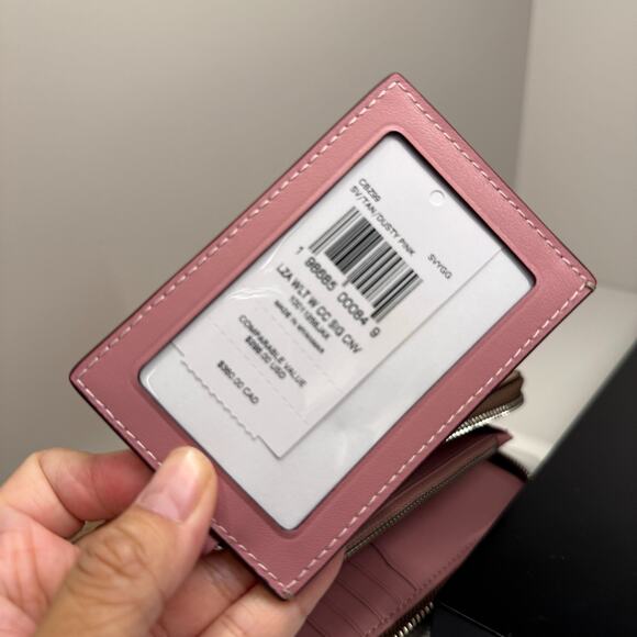 Coach CBZ99 Long Zip Around Wallet With Detachable Card Case In Signature Canvas - Picture 9 of 16